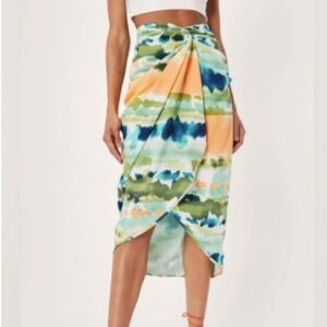 Nasty Gal tye dye midi skirt